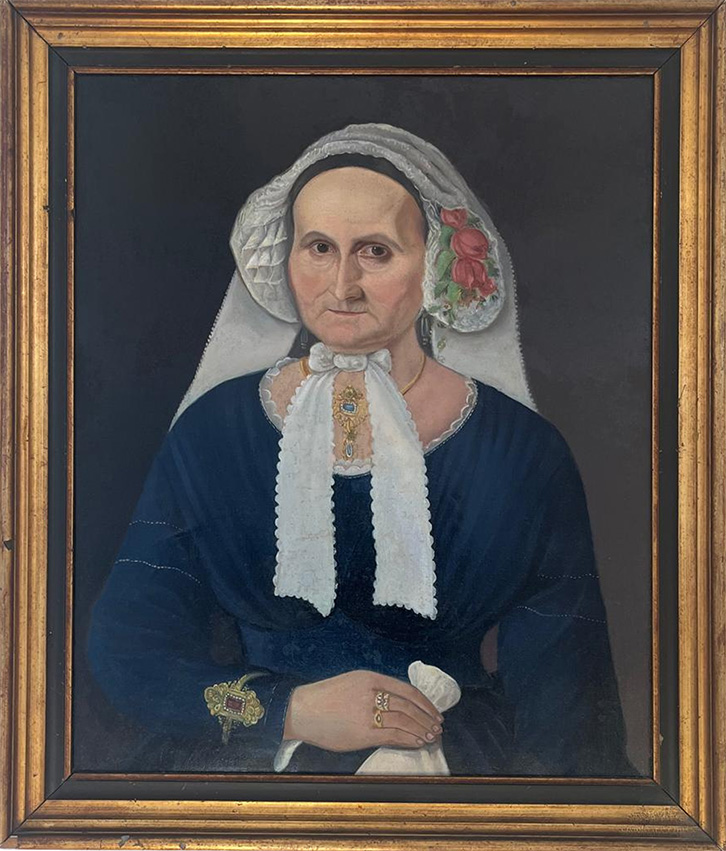 19th Century German American Primitive Portrait
