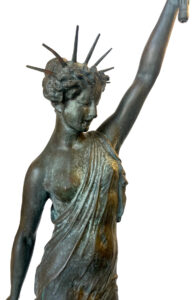 Small Bronze Sculpture of Stature of Liberty