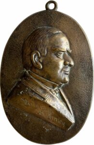 Bronze commemorative plauqe of President Mckinley