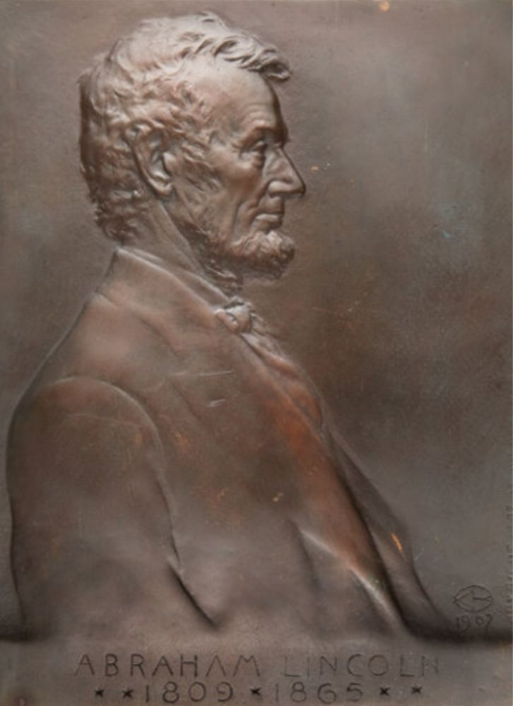 Bronze Medallion of Abraham Lincoln